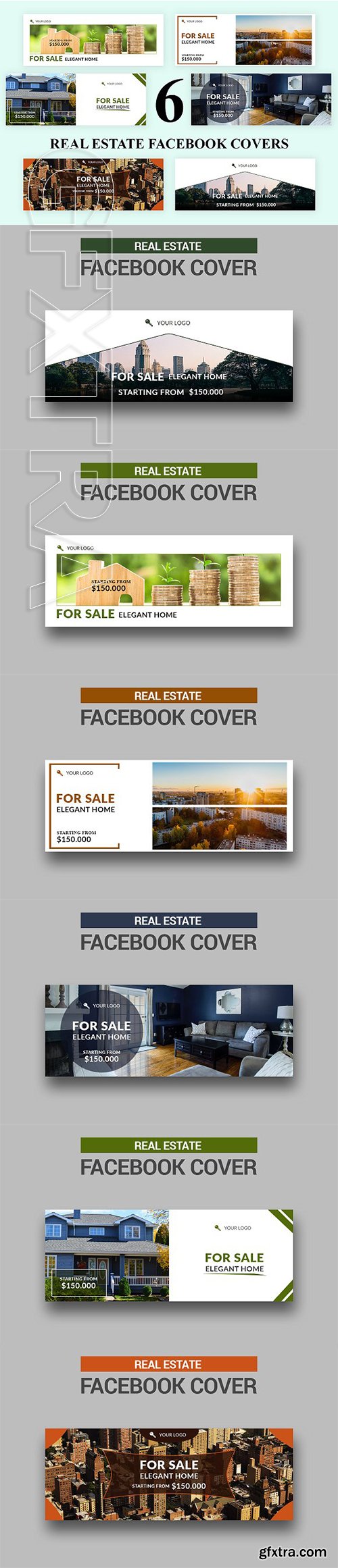 CreativeMarket - Real Estate Facebook Covers - SK 3032867