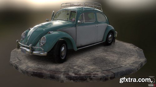 Classic Volkswagen Beetle 3D Model