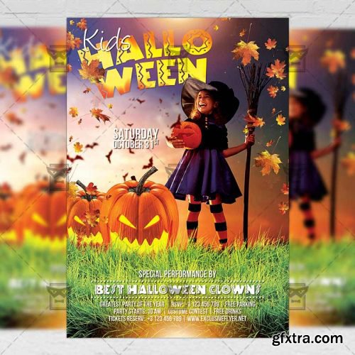 Kids Halloween Flyer - Seasonal A5 Template
