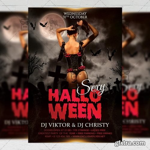 Sexy Halloween Flyer - Seasonal A5 Template