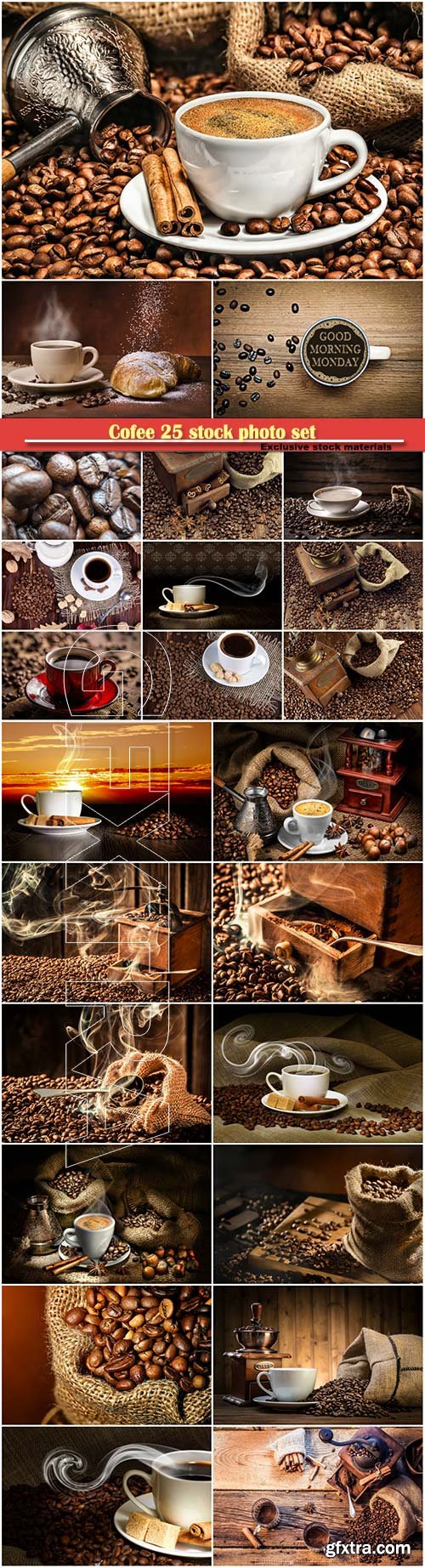 Cofee 25 stock photo set