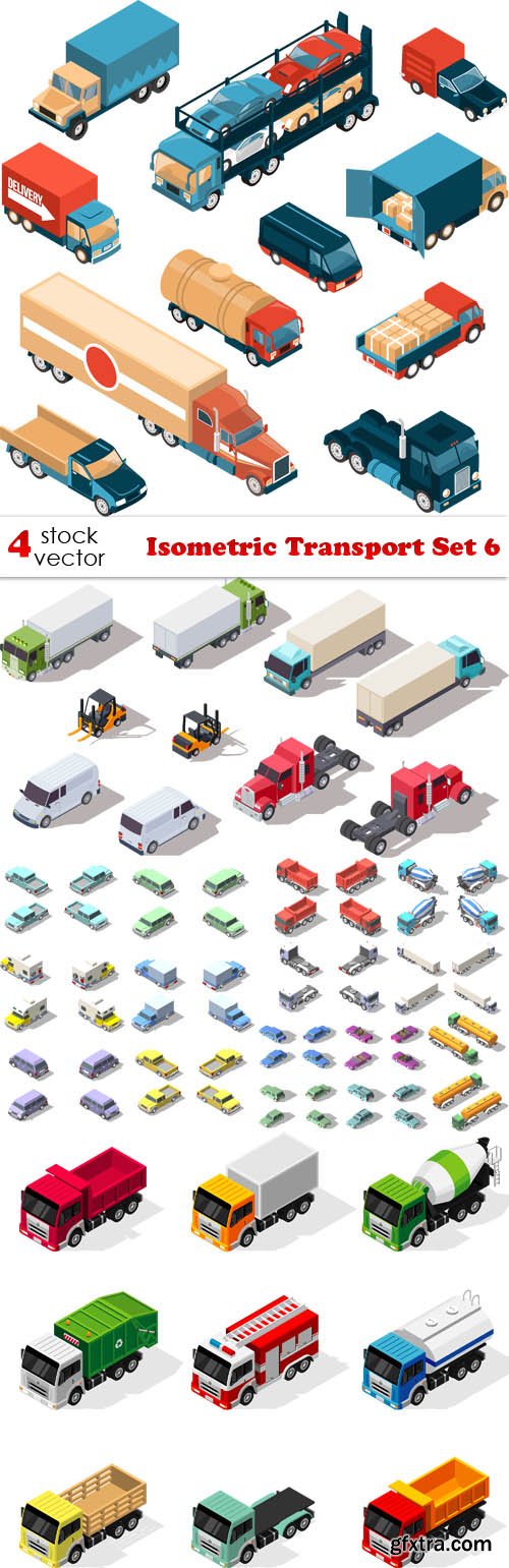 Vectors - Isometric Transport Set 6