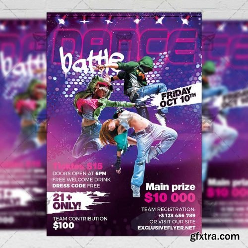 Dance Battle Flyer - Club A5 Template