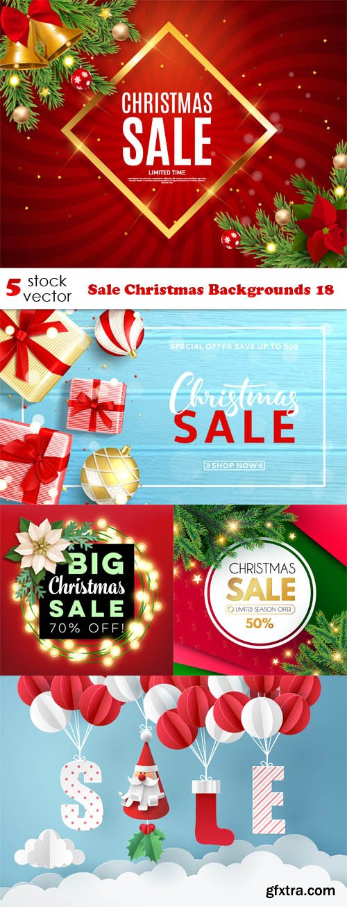 Vectors - Sale Christmas Backgrounds 18