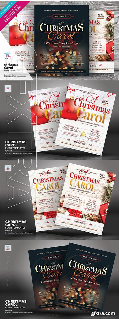 CreativeMarket - Christmas Carol Flyer Templates 3040693