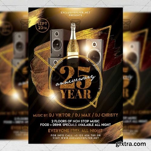 Exclusive Birthday Party Flyer - Club A5 Template