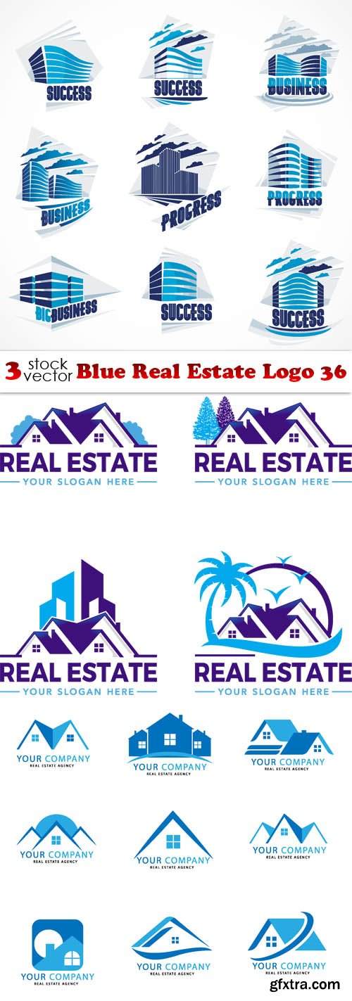Vectors - Blue Real Estate Logo 36