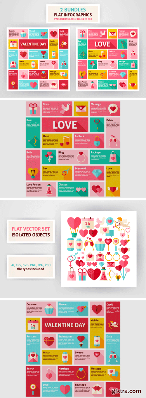 Designbundles - Valentine Day & Love Infographics 55100