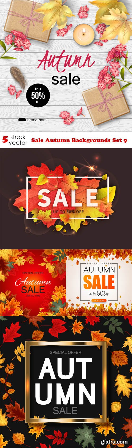 Vectors - Sale Autumn Backgrounds Set 9