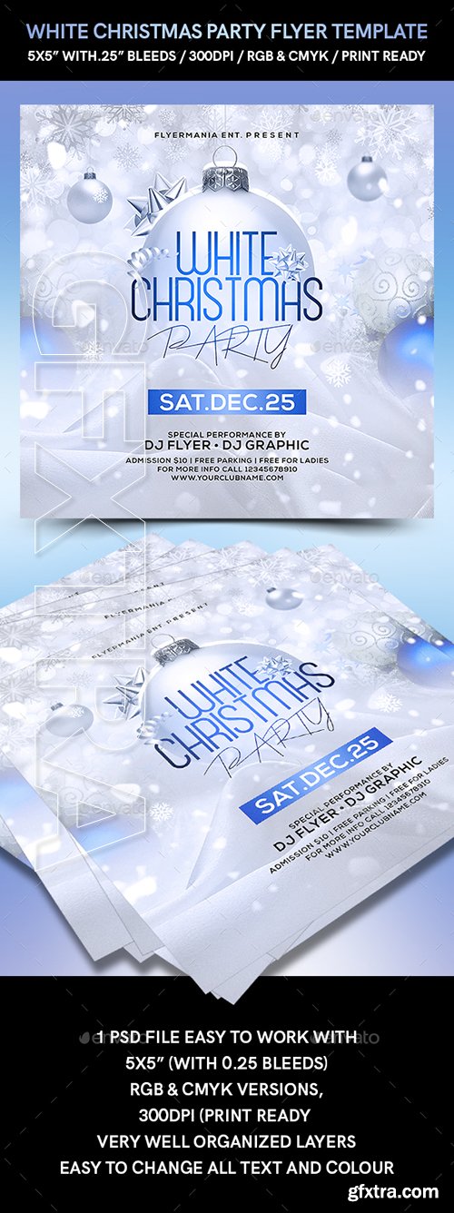 GraphicRiver - White Christmas Party Flyer Template 22713168