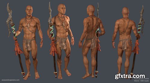 Tribal Warrior Basemesh 3D Model