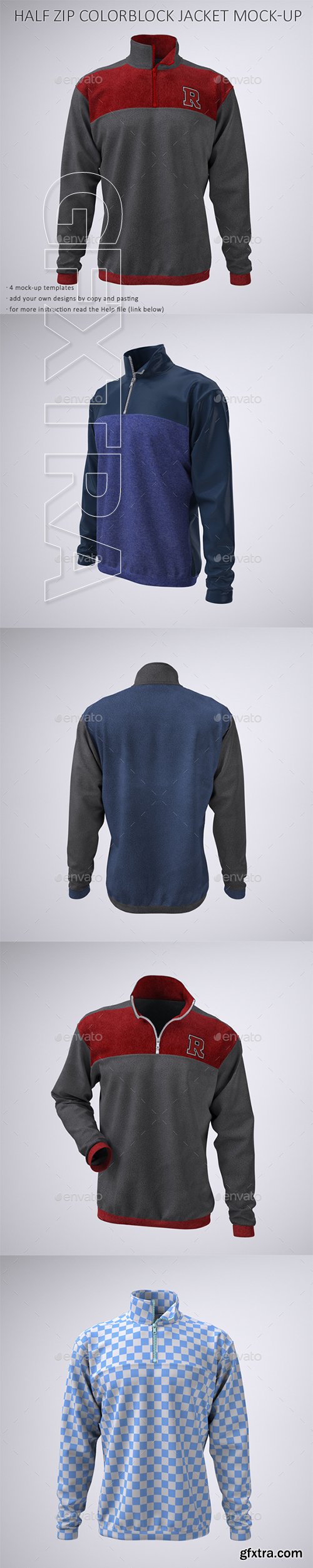 GraphicRiver - Half Zip Fleece Track Jacket Mock-Up 22735197