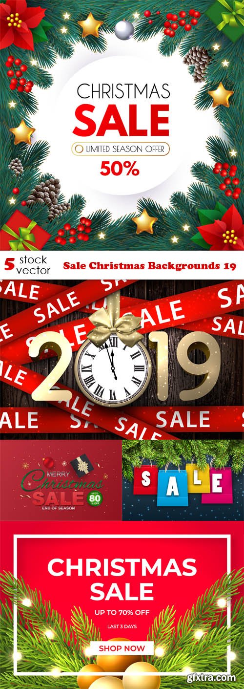 Vectors - Sale Christmas Backgrounds 19