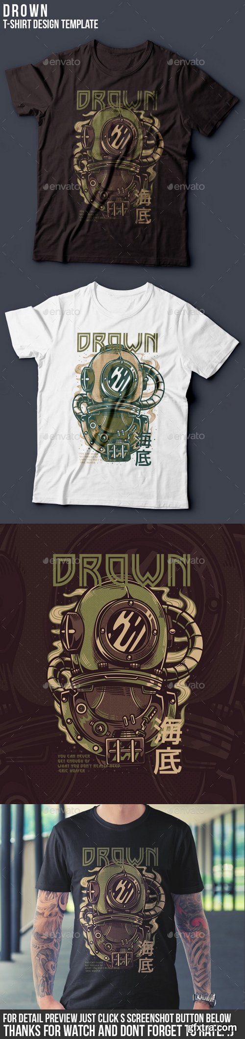 Graphicriver - Drown T-Shirt Design 22061778