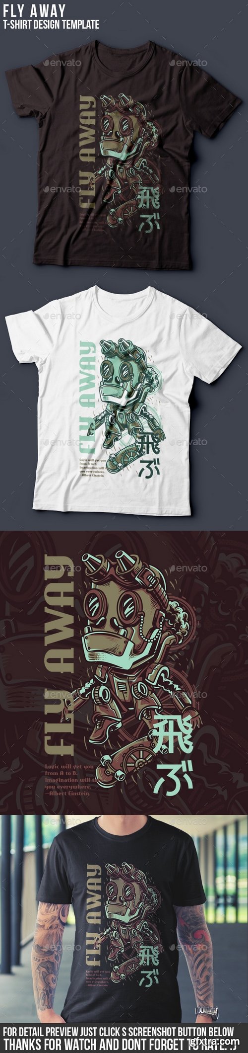 Graphicriver - Fly Away T-Shirt Design 22143339