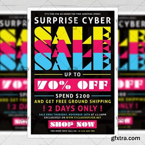 Cyber Sale - Community A5 Flyer Template