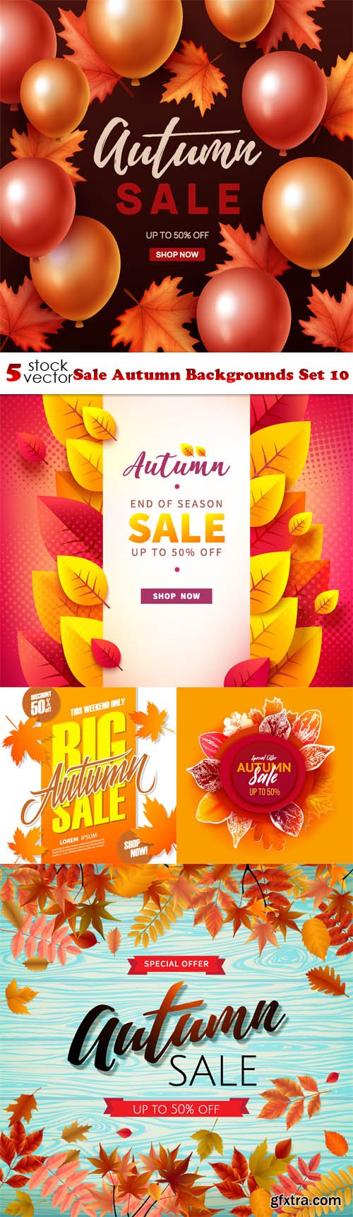 Vectors - Sale Autumn Backgrounds Set 10