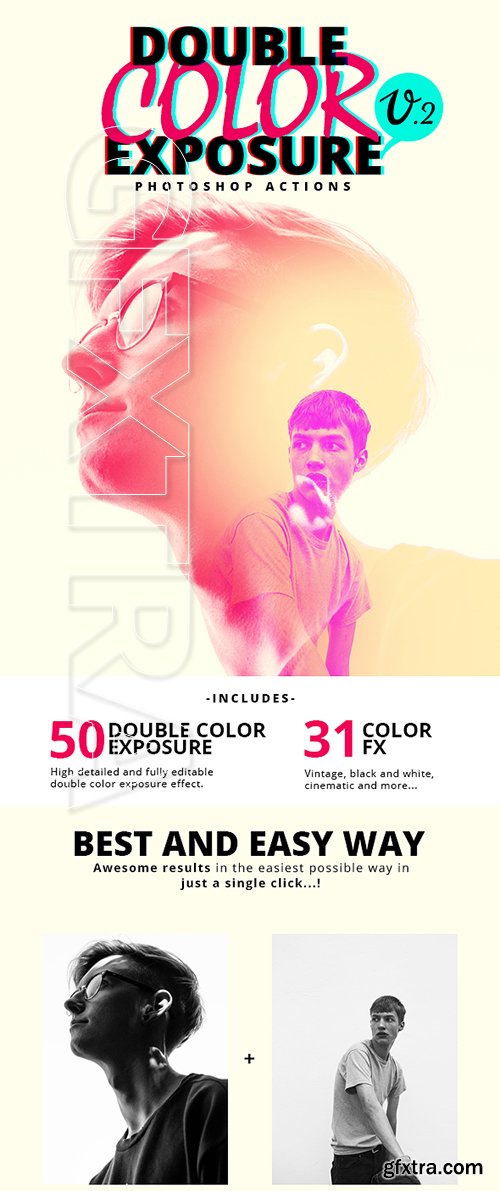 GraphicRiver - Double Color Exposure Photoshop Actions V 2 22778237