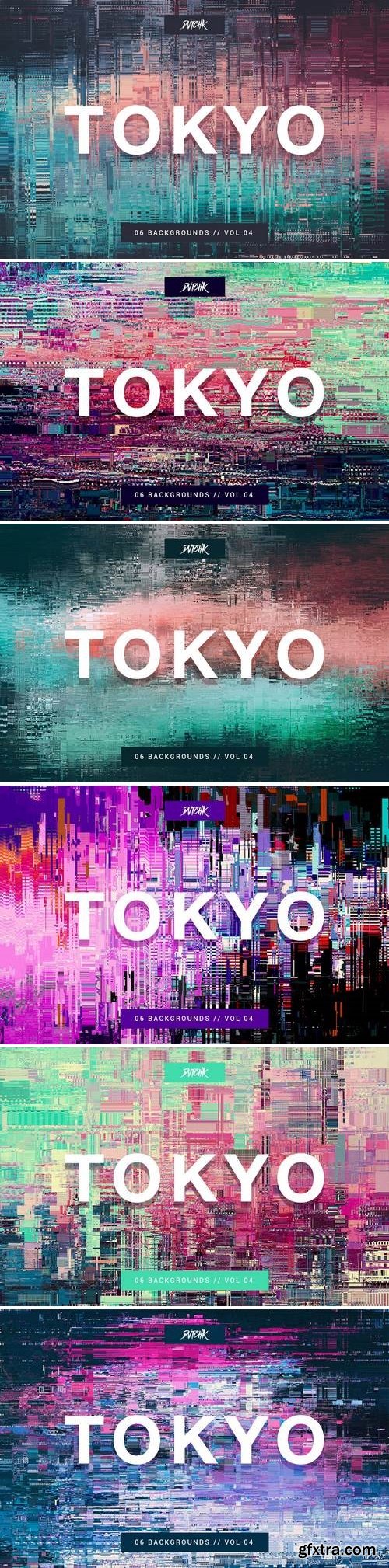 Tokyo| City Glitch Backgrounds | Vol. 04