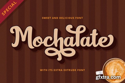 CreativeMarket Mochalate | sweet & delicious font 3131340