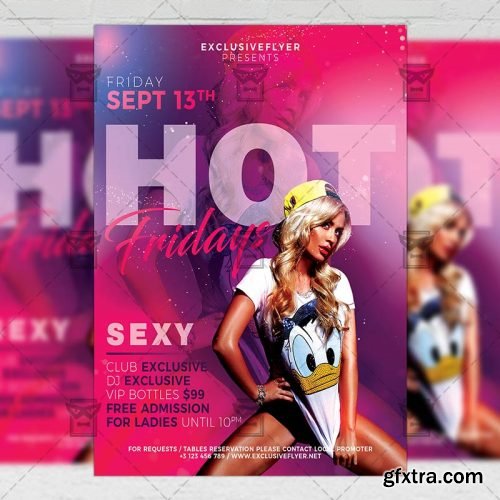 Hot Fridays Flyer - Club A5 Template