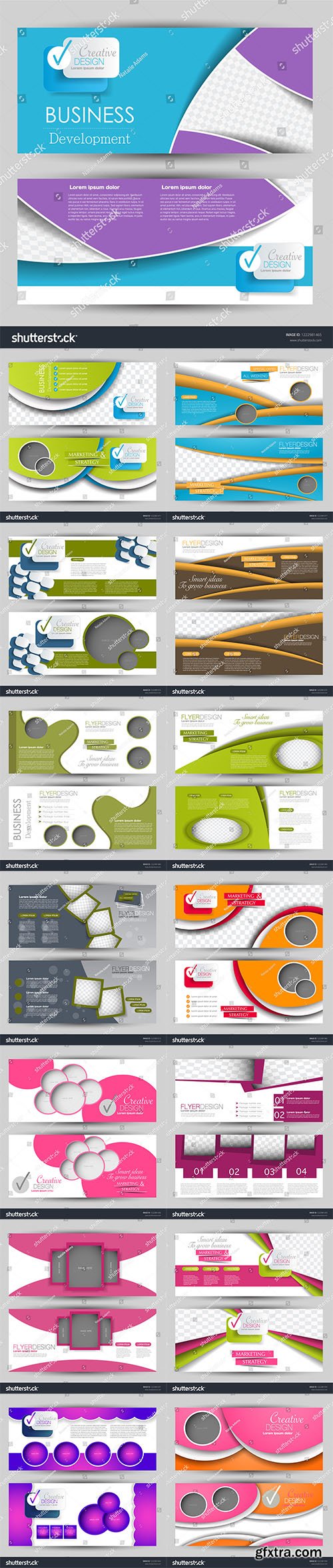 Vector Set - Flyers banners or web headers templates