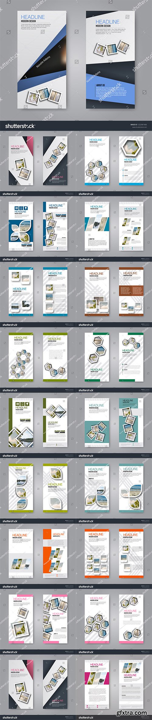 Vector Set - Flyer and leaflet design. Scale to any size without loss of resolution