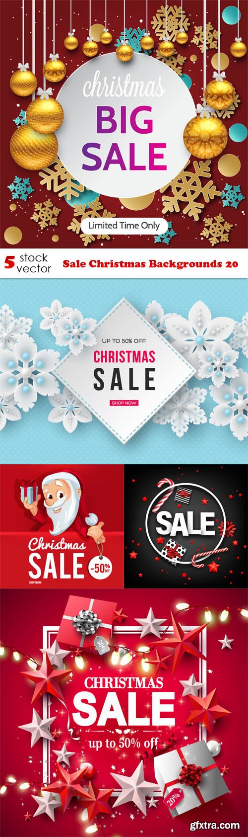 Vectors - Sale Christmas Backgrounds 20