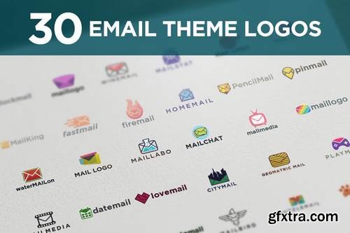 30 Email Themed Logo Kit