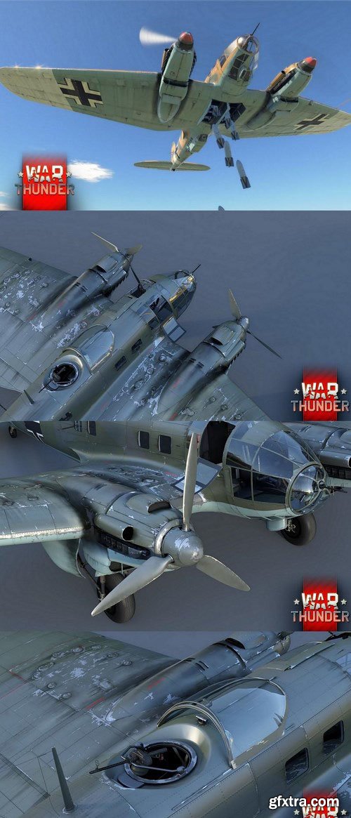 Heinkel He 111 WW2 Bomber – 3D Model