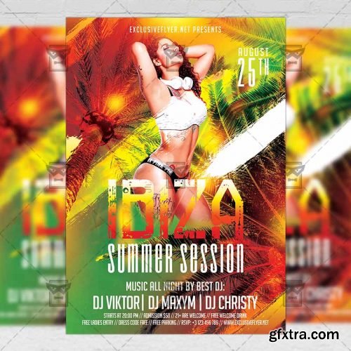 Ibiza Summer Session Flyer - Seasonal A5 Template