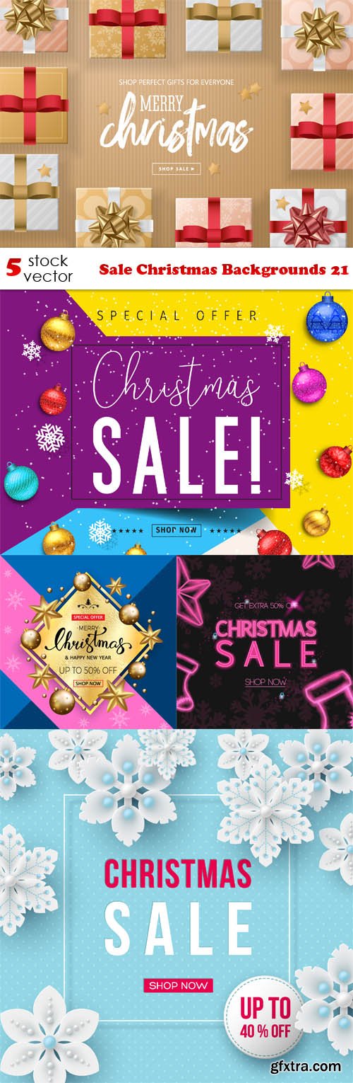 Vectors - Sale Christmas Backgrounds 21