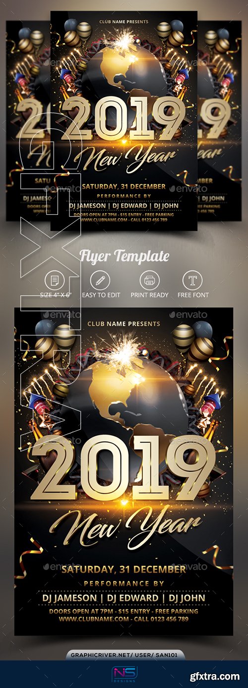 GraphicRiver - New Year Flyer 22824805