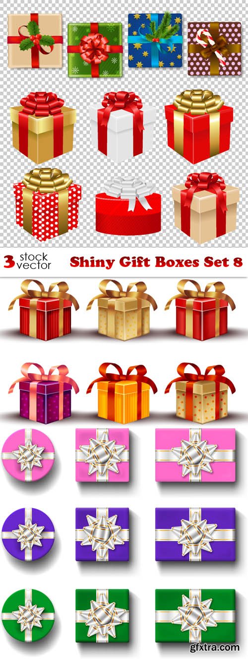 Vectors - Shiny Gift Boxes Set 8