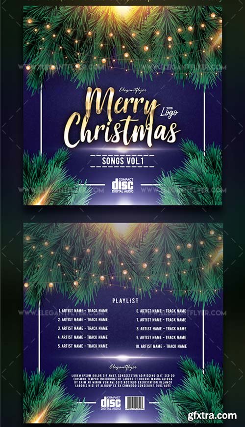 Christmas Songs V23 2018 PSD CD Cover Template
