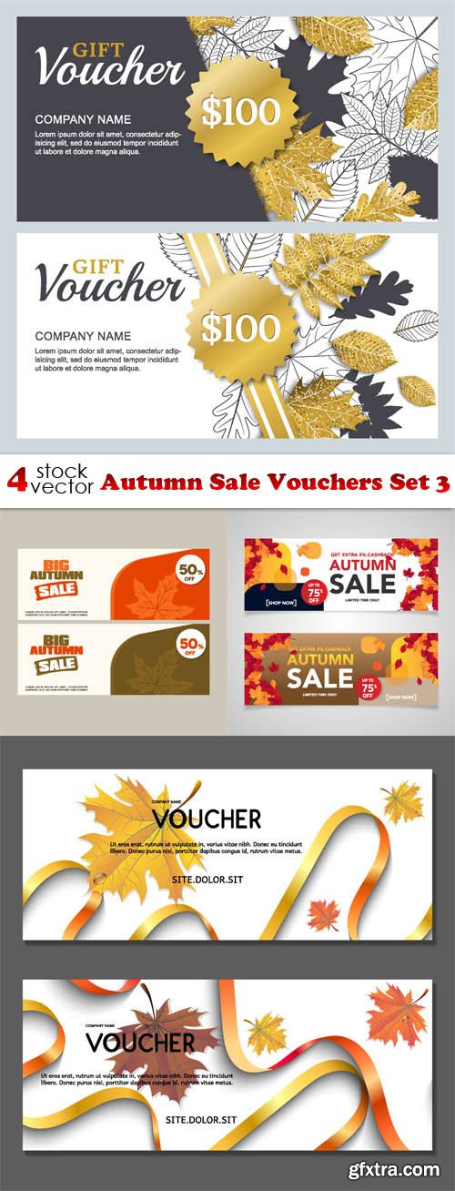 Vectors - Autumn Sale Vouchers Set 3