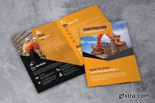 A4 Construction Bifold Brochure