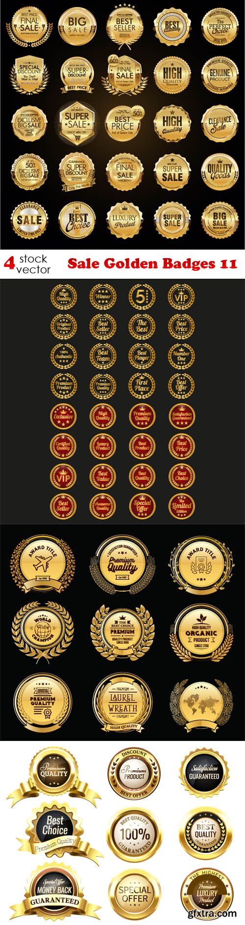 Vectors - Sale Golden Badges 11