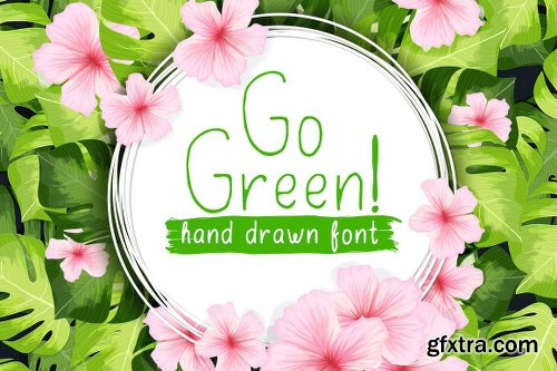 FontBundles Go Green - Handdrawn Font - 2 Fonts