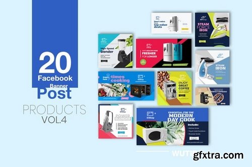 20 Facebook Post Banner - Products Vol 04