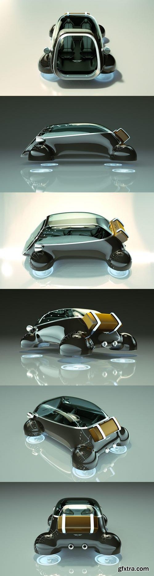 T-Hover Car 08 - 3D Model
