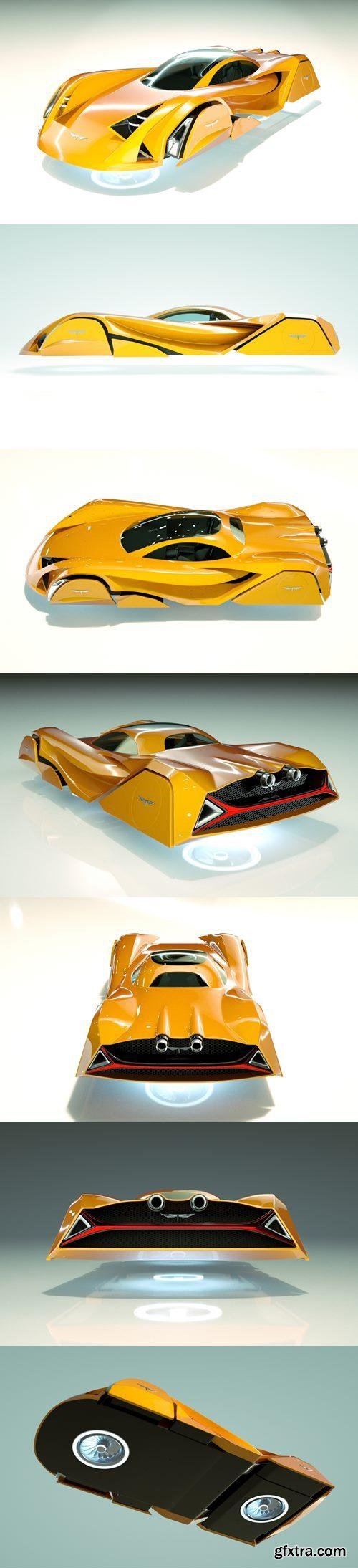 T-Hover Car 07 – Cheap & Cool series - 3D Model