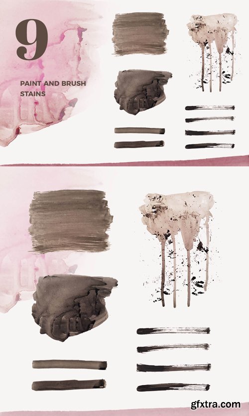 9 Paint Stains Brush [PNG]