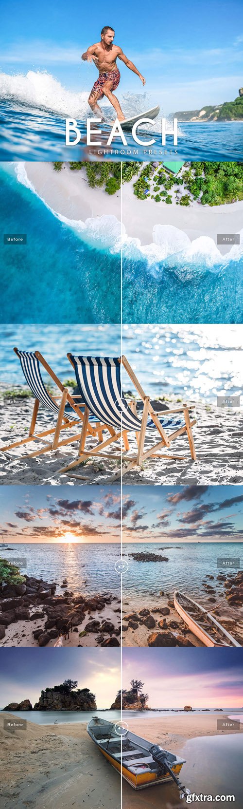 5 Beach Presets for Lightroom, Photoshop and CameraRaw [lrtemplate/ATN/XMP]