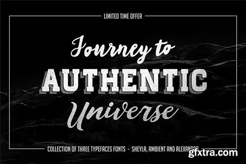 New collection of three typefaces fonts