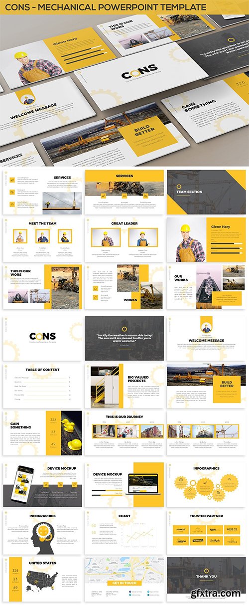Cons - Mechanical Powerpoint Template