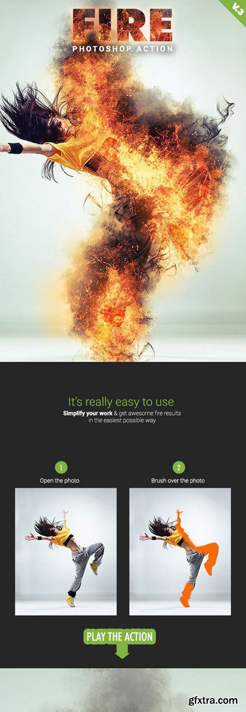 Graphicriver - Fire Photoshop Action V.3 19515004