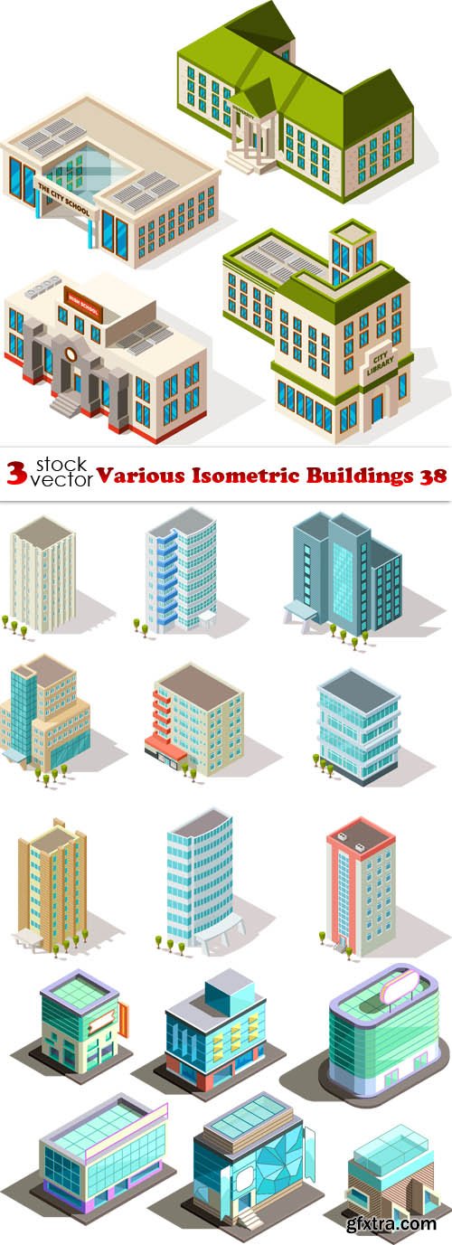 Vectors - Various Isometric Buildings 38
