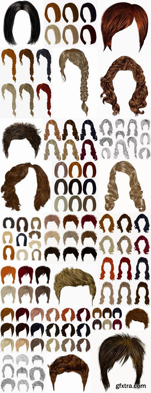 Wig hair styling 25 EPS