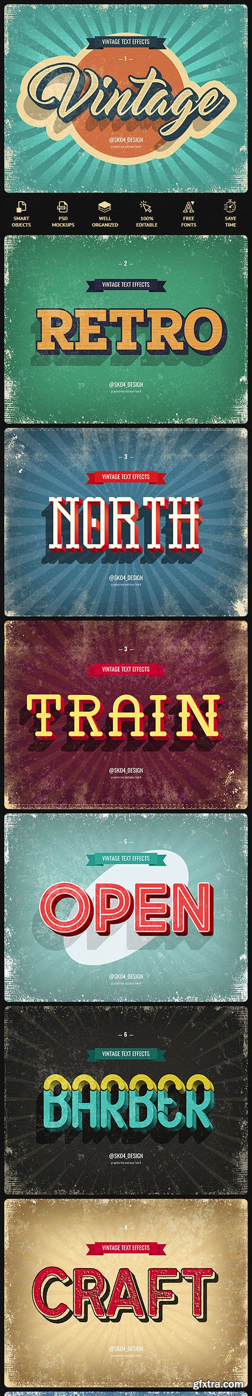 Graphicriver Vintage Text Effects 22697709